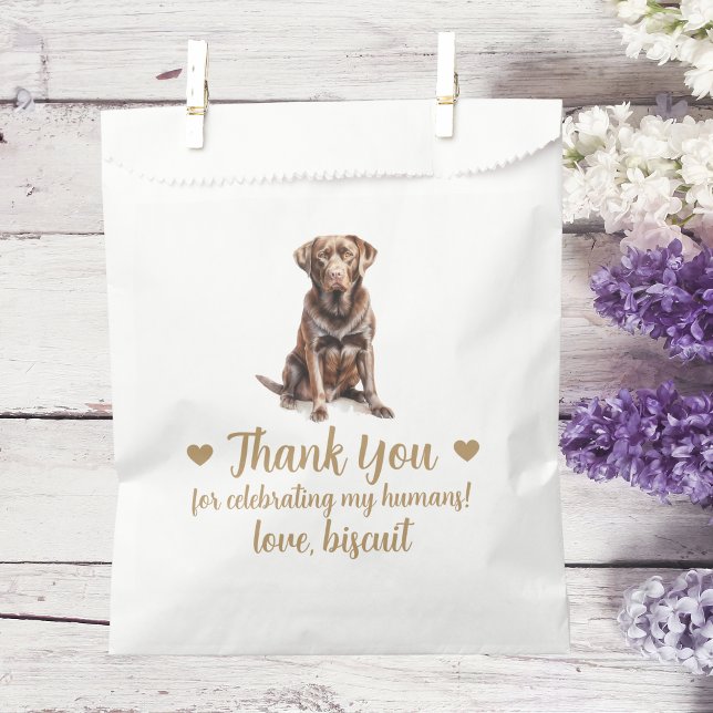 Sachets En Papier Traitement de chien Mariage Faveur Sac (Créateur téléchargé)