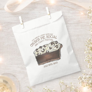 Sachets En Papier Tranches de gâteau pour la fête de la tarte social