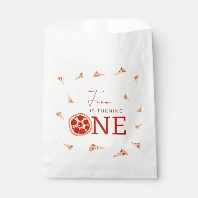 Sachets En Papier Tranches de plaisir 1er anniversaire  (Devant)