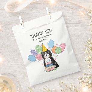 Sachets En Papier Tri Tibétain Terrier Anniversaire Merci Favoriser 