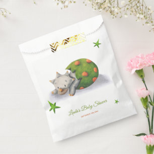 Sachets En Papier Tricératops Dinosaur Hatching Baby shower neutre
