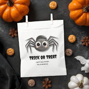Sachets En Papier Trick ou traitement d'Halloween - Design d'araigné