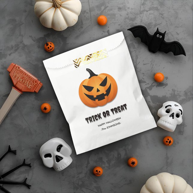 Sachets En Papier Trick ou traitement d'Halloween - Jack-o'lanterns  (Créateur téléchargé)