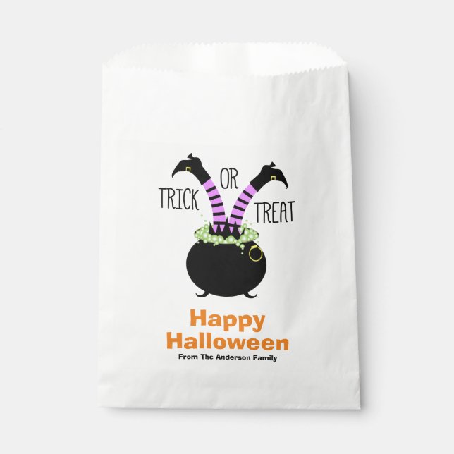 Sachets En Papier Trick ou Treat Happy Halloween (Devant)