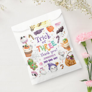 Sachets En Papier Trick ou trois ! Jour d'Halloween mou 3ème anniver