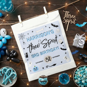 Sachets En Papier Trois Esprits ! Garçons Halloween 3e Anniversaire