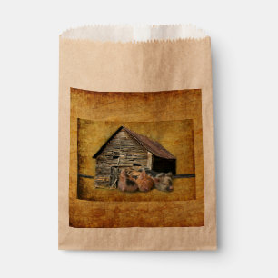 Sachets En Papier Trois Petits Cochons À La Grange Rustique Snoozing
