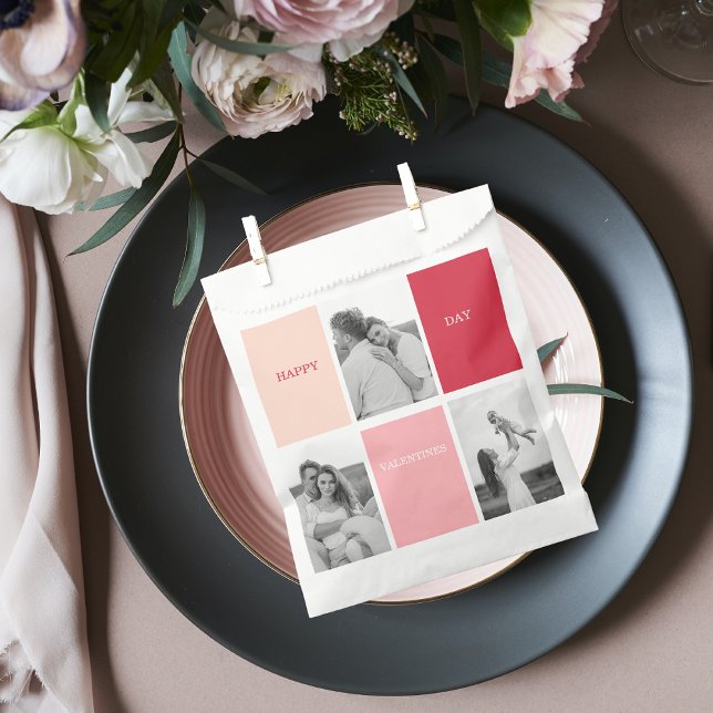 Sachets En Papier Trois photos | Bonne Saint Valentin (Créateur téléchargé)