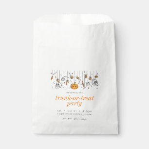 Sachets En Papier Trunk ou Treat Modern Chic Halloween Party