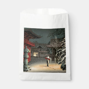 Sachets En Papier Tsuchiya Koitsu - Neige au temple de Nezu