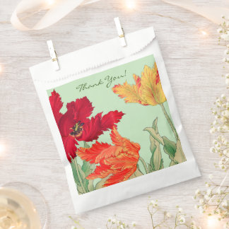 Sachets En Papier Tulide perroquet, Floral