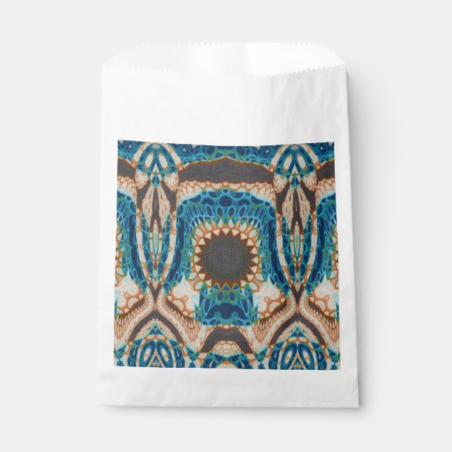 Sachets En Papier Turquoise Gold Sun Southwestern Art (Devant)