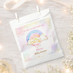 Sachets En Papier Twinkle Little Star Twins Baby shower arc-en-ciel