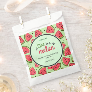 Sachets En Papier Un à Melon Été 1er Anniversaire Merci