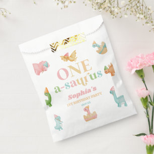 Sachets En Papier Un A-Saurus Dinosaur 1ère fête d'anniversaire
