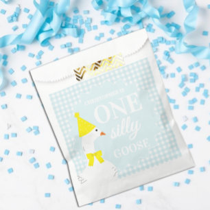 Sachets En Papier Un anniversaire de 1 an de l'oie Gingham folle