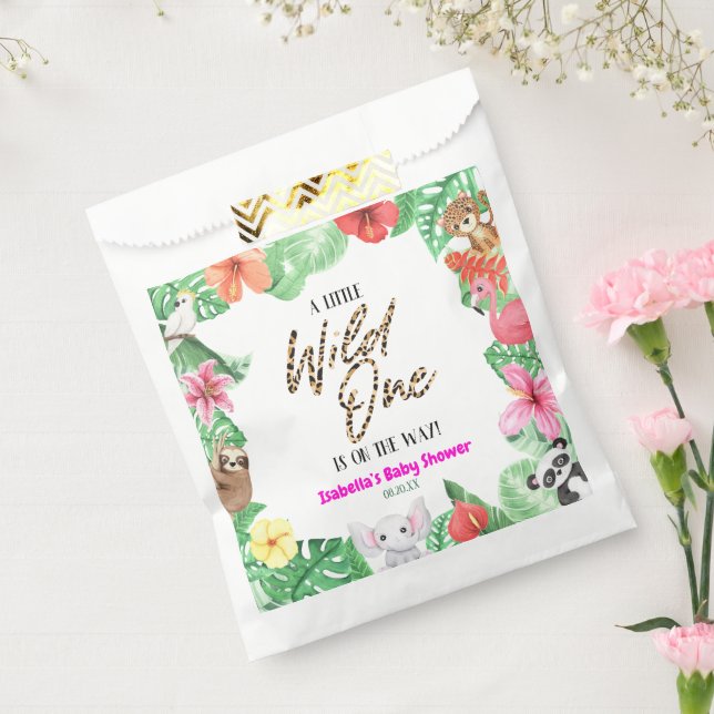 Sachets En Papier Un Baby shower animal tropical un peu sauvage (Scellé)