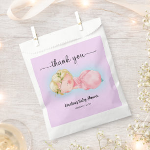 Sachets En Papier Un Baby shower de petite fille doux