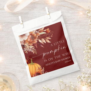 Sachets En Papier Un Baby shower Floral Un Peu Citrouille Rusty Burg