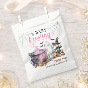 Sachets En Papier Un bébé brasse une fille Baby shower d'Halloween r
