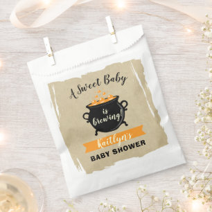 Sachets En Papier Un Bébé Doux Brasse Le Baby shower D'Halloween