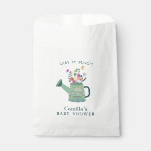 Sachets En Papier Un bébé vert rose dans un Baby shower en fleurs