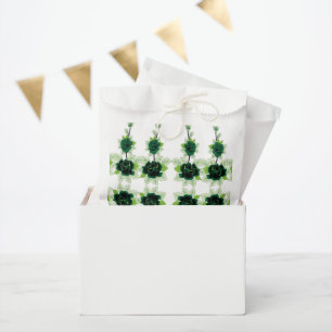Sachets En Papier un bouquet de fleurs vertes sur un arrière - plan