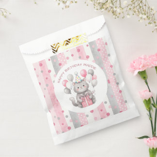 Sachets En Papier Un chat fantaisiste sucré pour l'anniversaire d'un