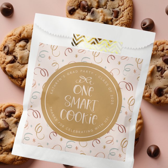 Sachets En Papier Un Cookie Intelligent Cute Confetti Custom Grad Pa (Créateur téléchargé)