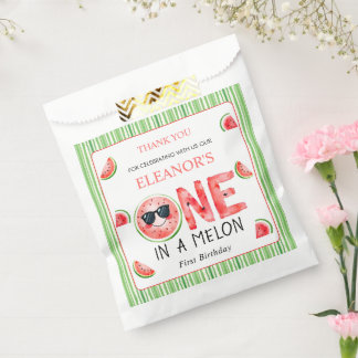 Sachets En Papier Un dans un melon 1er anniversaire pastèque Merci