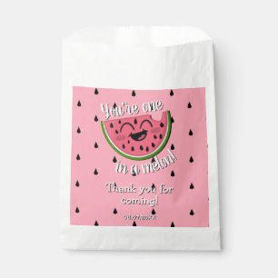 Sachets En Papier Un dans un Melon Watermelon Premier Birthday Merci