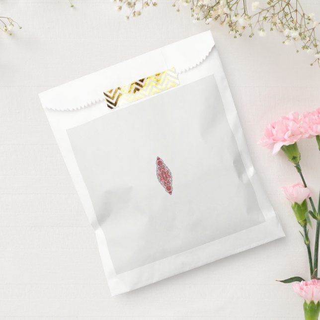 Sachets En Papier un design de motif rouge et blanc (Scellé)