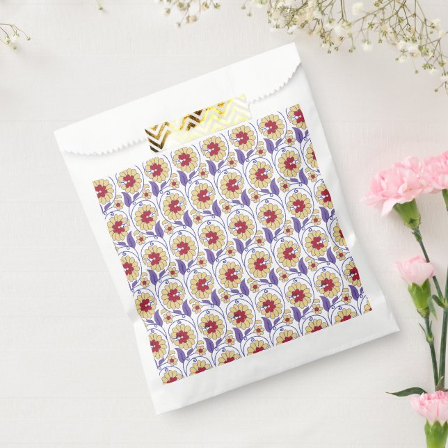 Sachets En Papier Un design dynamique avec création jaune et orange (Scellé)