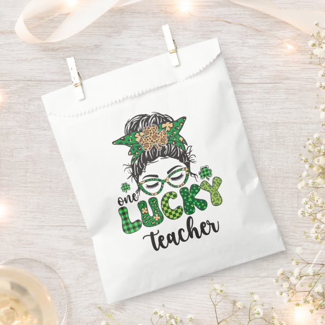 Sachets En Papier Un enseignant chanceux - Saint-Patrick (Coupé)