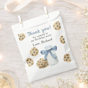 Sachets En Papier Un gâteau sucré et du lait Merci d'anniversaire
