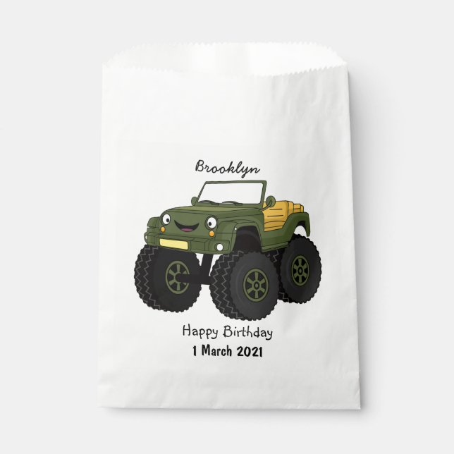 Sachets En Papier Un Green Monster truck (Devant)