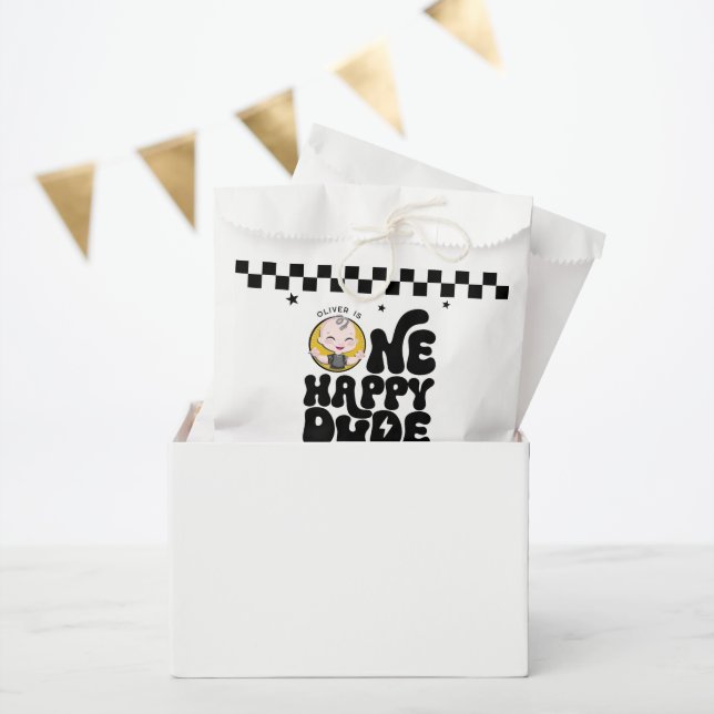 Sachets En Papier Un joyeux Mec 1er anniversaire (Fête)