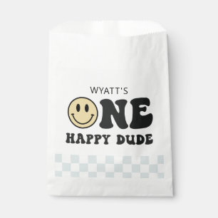 Sachets En Papier Un joyeux Mec Sourire Visage premier anniversaire