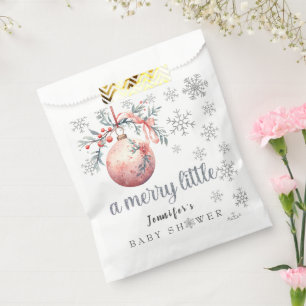 Sachets En Papier Un joyeux petit Baby shower d'hiver de Noël