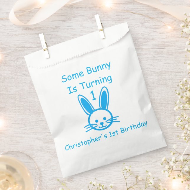 Sachets En Papier Un Lapin Va Devenir Un Anniversaire (Coupé)