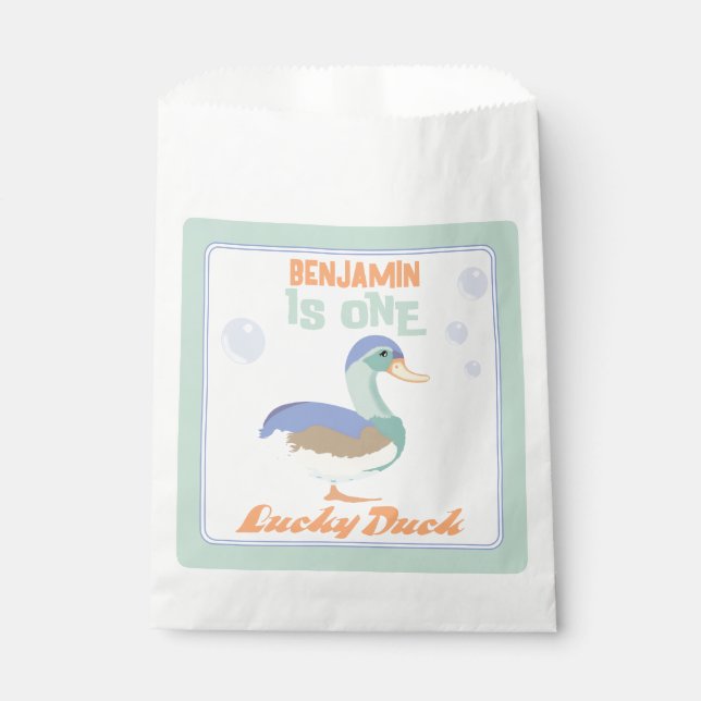Sachets En Papier Un Lucky Duck & Bubbles Premier Anniversaire Paste (Devant)
