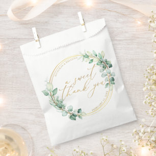 Sachets En Papier Un Mariage de verdure en or doux Merci Eucalyptus