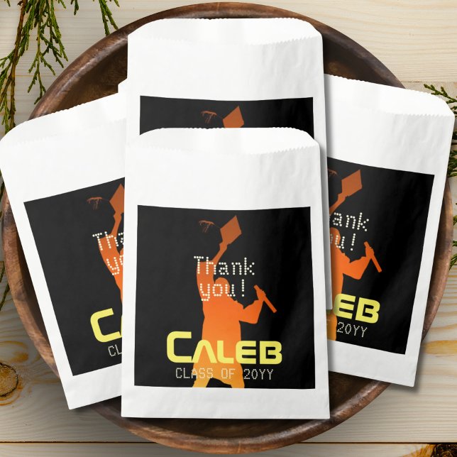 Sachets En Papier Un noir élégant diplômé en technologie moderne (Créateur téléchargé)