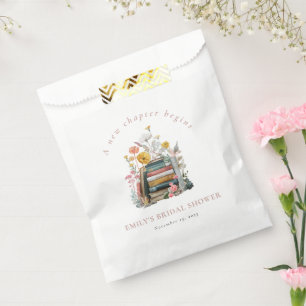 Sachets En Papier Un nouveau chapitre commence Floral Books Baby Sho