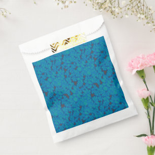 Sachets En Papier Un papier d'emballage bleu avec un motif artistiqu
