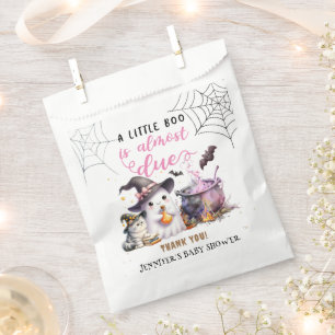 Sachets En Papier Un Petit Boo ! Halloween Baby shower fille rose