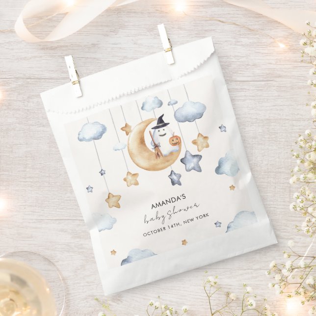 Sachets En Papier Un Petit Boo Moon Stars Baby shower (Coupé)