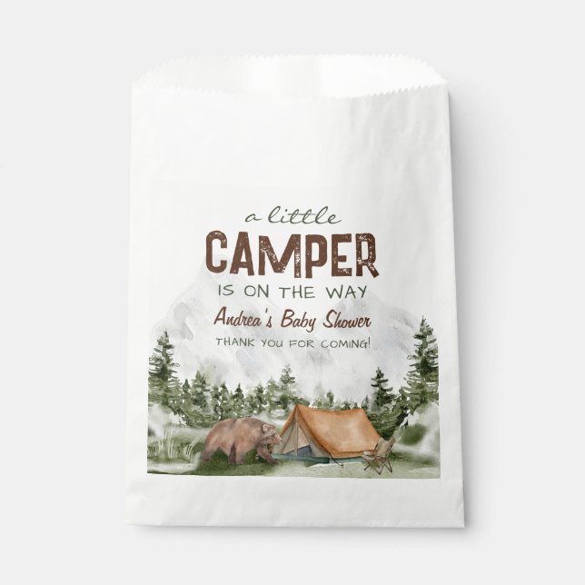 Sachets En Papier Un petit Camper est sur le chemin Baby Boy Shower (Devant)
