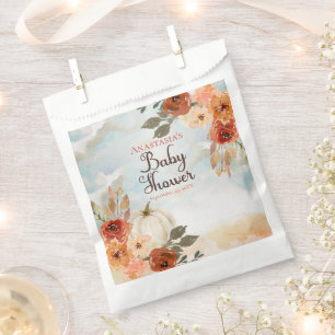 Sachets En Papier Un Petit Citrouille Floral Girl Baby shower
