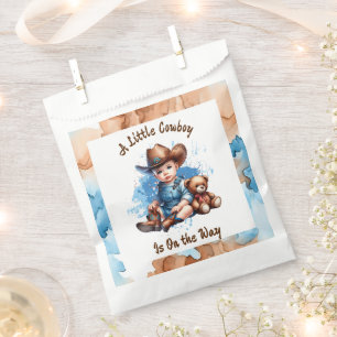 Sachets En Papier Un petit cowboy est sur le chemin Baby shower